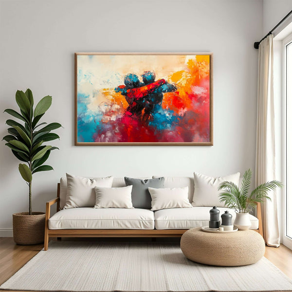 Sterkere sammen - moderne digitalt maleri med oljemalingstekstur. Trykkes på papir, lerret og akryl. KBentz.no