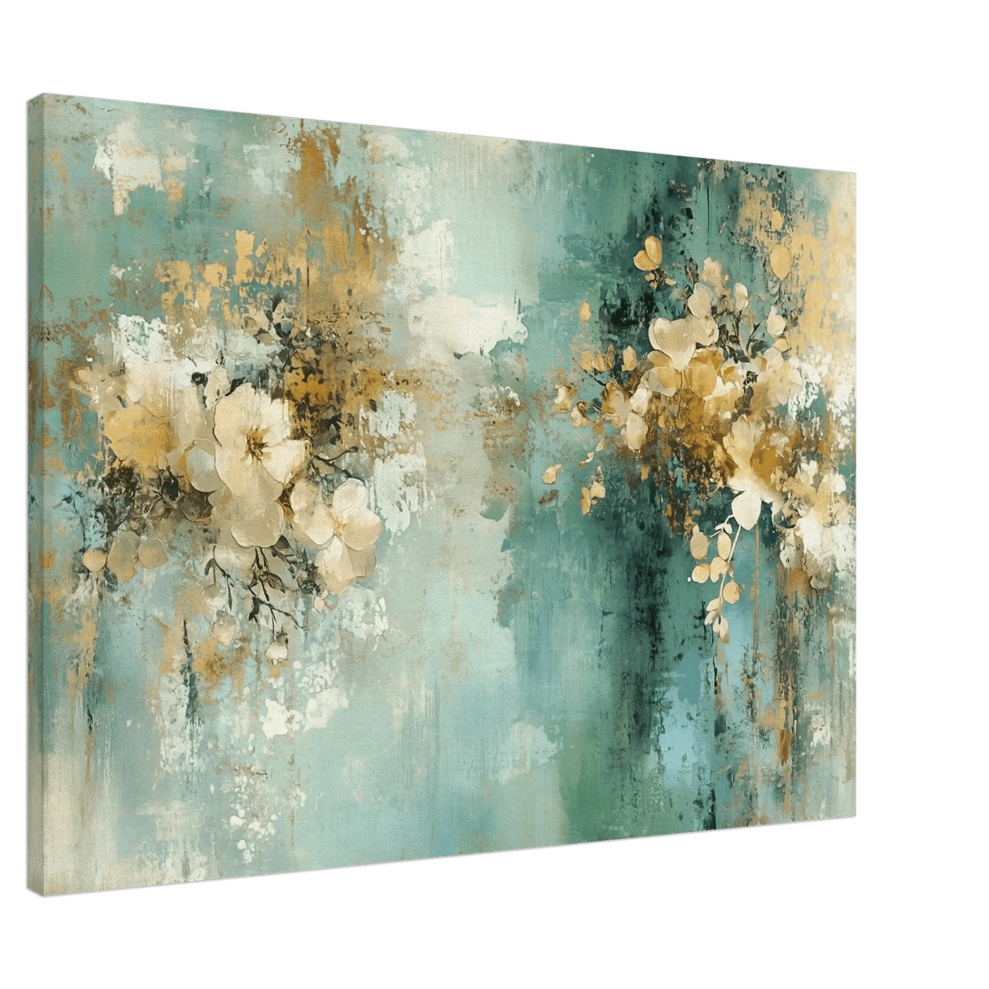 Stille blomstring – KI digital oljemaling trykket på papir, lerret, aluminium, akryl og tre | KBentz.no