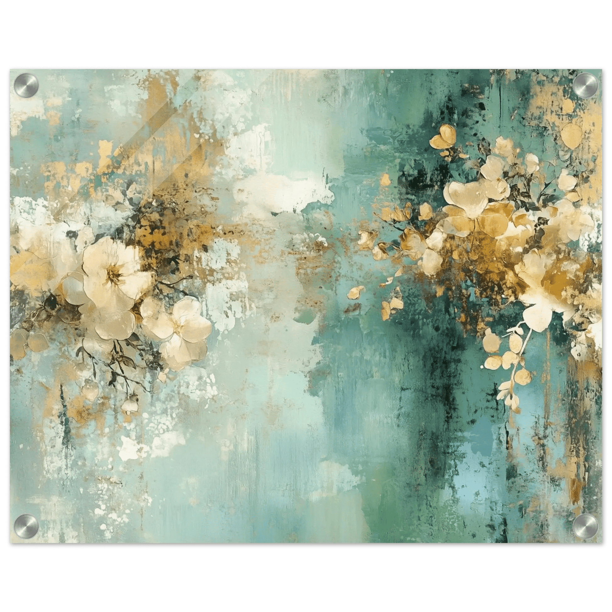 Stille blomstring – KI digital oljemaling trykket på papir, lerret, aluminium, akryl og tre | KBentz.no
