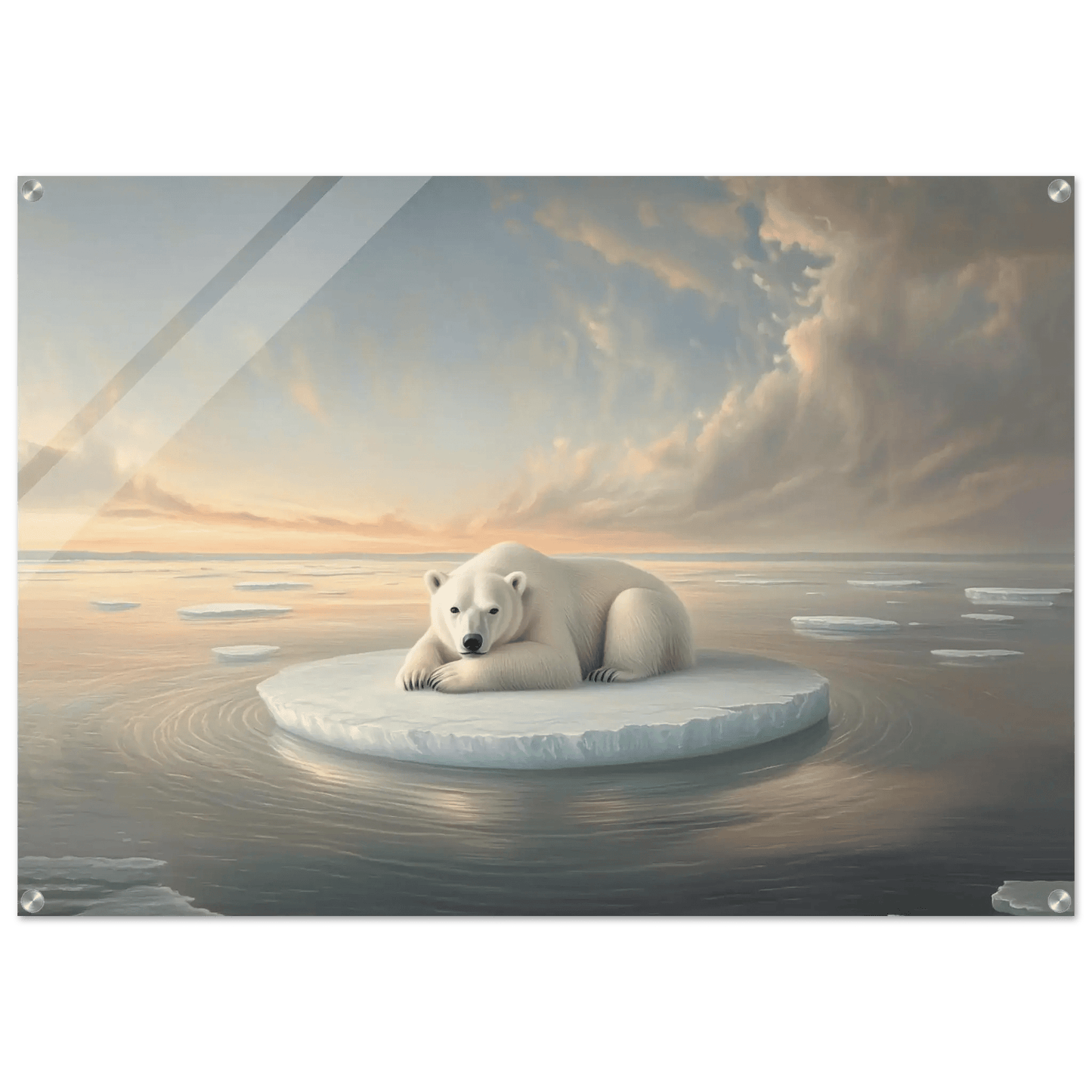 Stillheten etter isen – KI digital oljemaling trykket på papir, lerret, aluminium, akryl og tre | KBentz.no