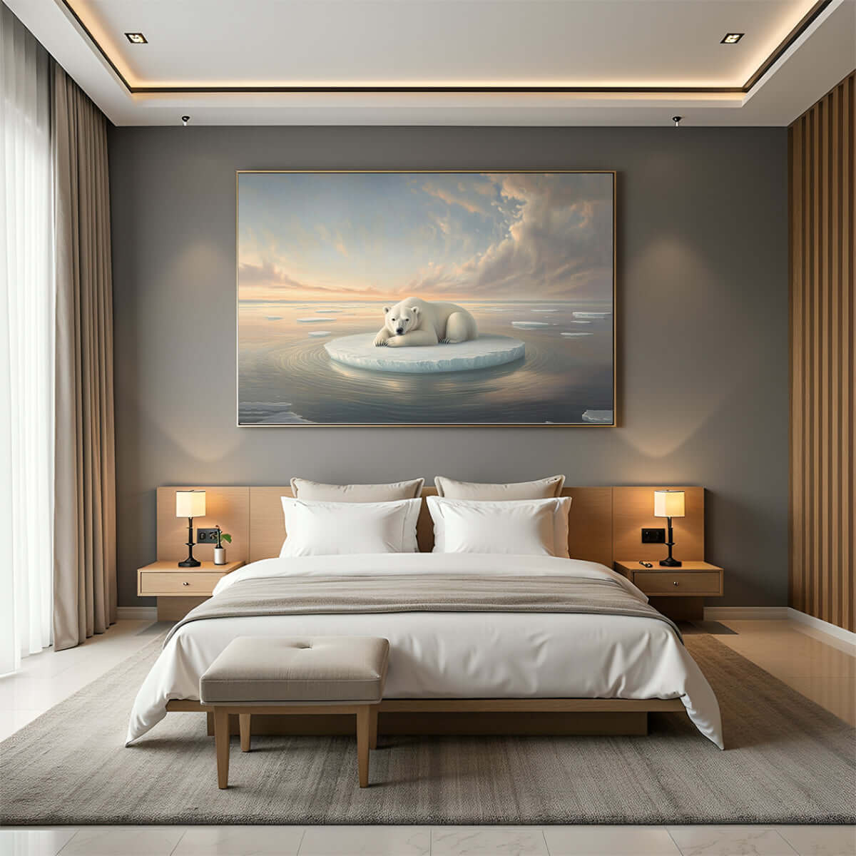 Stillheten etter isen – KI digital oljemaling trykket på papir, lerret, aluminium, akryl og tre | KBentz.no