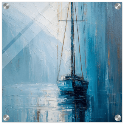 Stillhetens seilas – KI digital oljemaling trykket på papir, lerret, aluminium, akryl og tre | KBentz.no