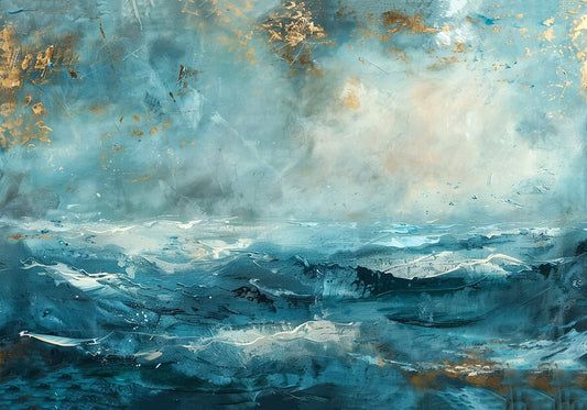 Storm – KI digital oljemaling trykket på papir, lerret, aluminium, akryl og tre | KBentz.no