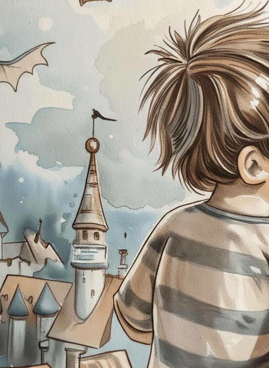 Sykling i luftslott – KI digital oljemaling trykket på papir, lerret, aluminium, akryl og tre | KBentz.no