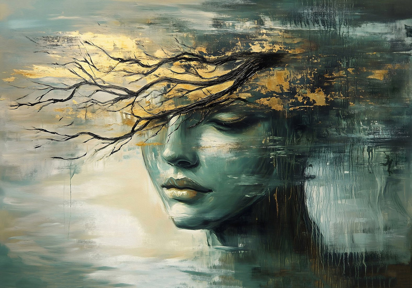 Tree of Life – KI digital oljemaling trykket på papir, lerret, aluminium, akryl og tre | KBentz.no