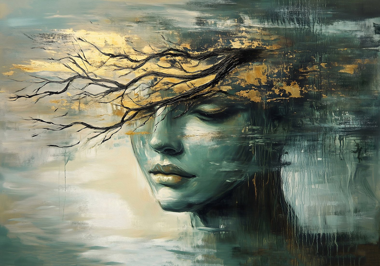 Tree of Life – KI digital oljemaling trykket på papir, lerret, aluminium, akryl og tre | KBentz.no