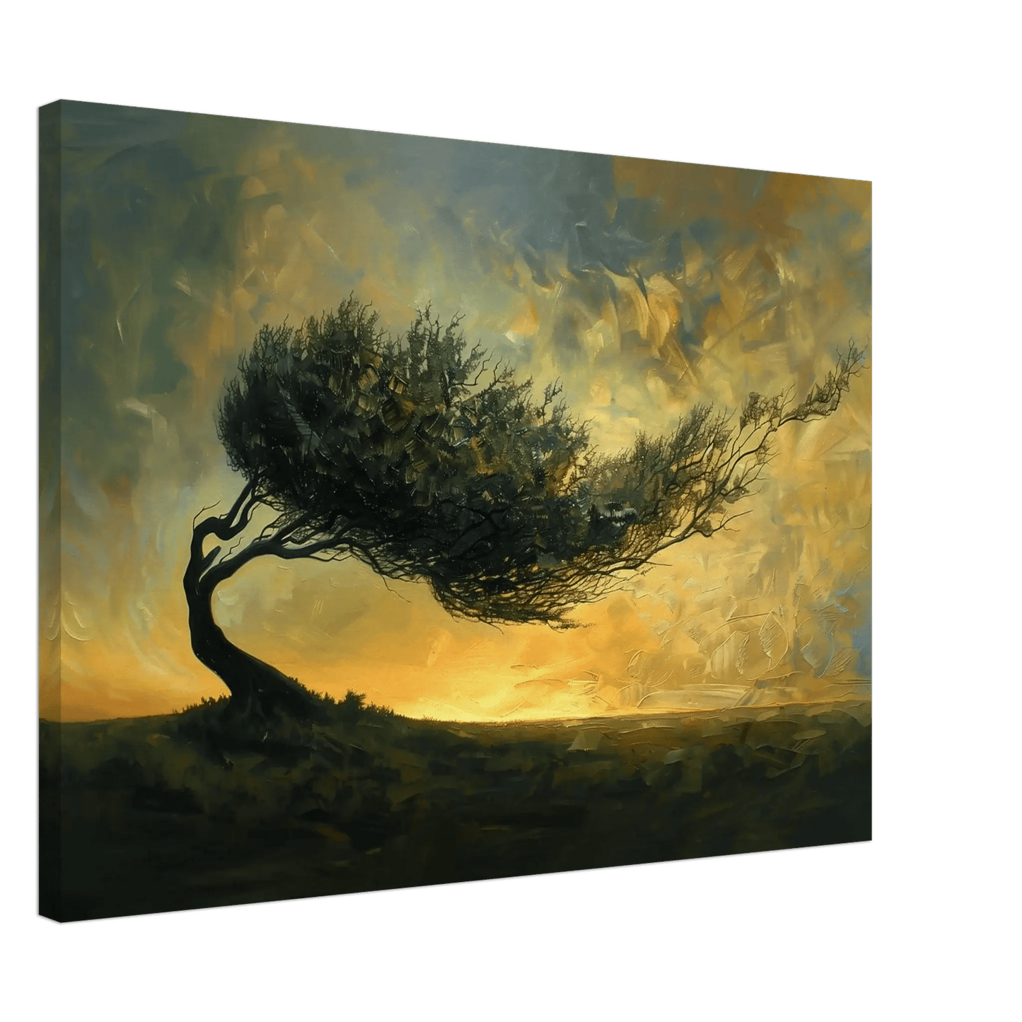 Treets Indre Kraft – KI digital oljemaling trykket på papir, lerret, aluminium, akryl og tre | KBentz.no