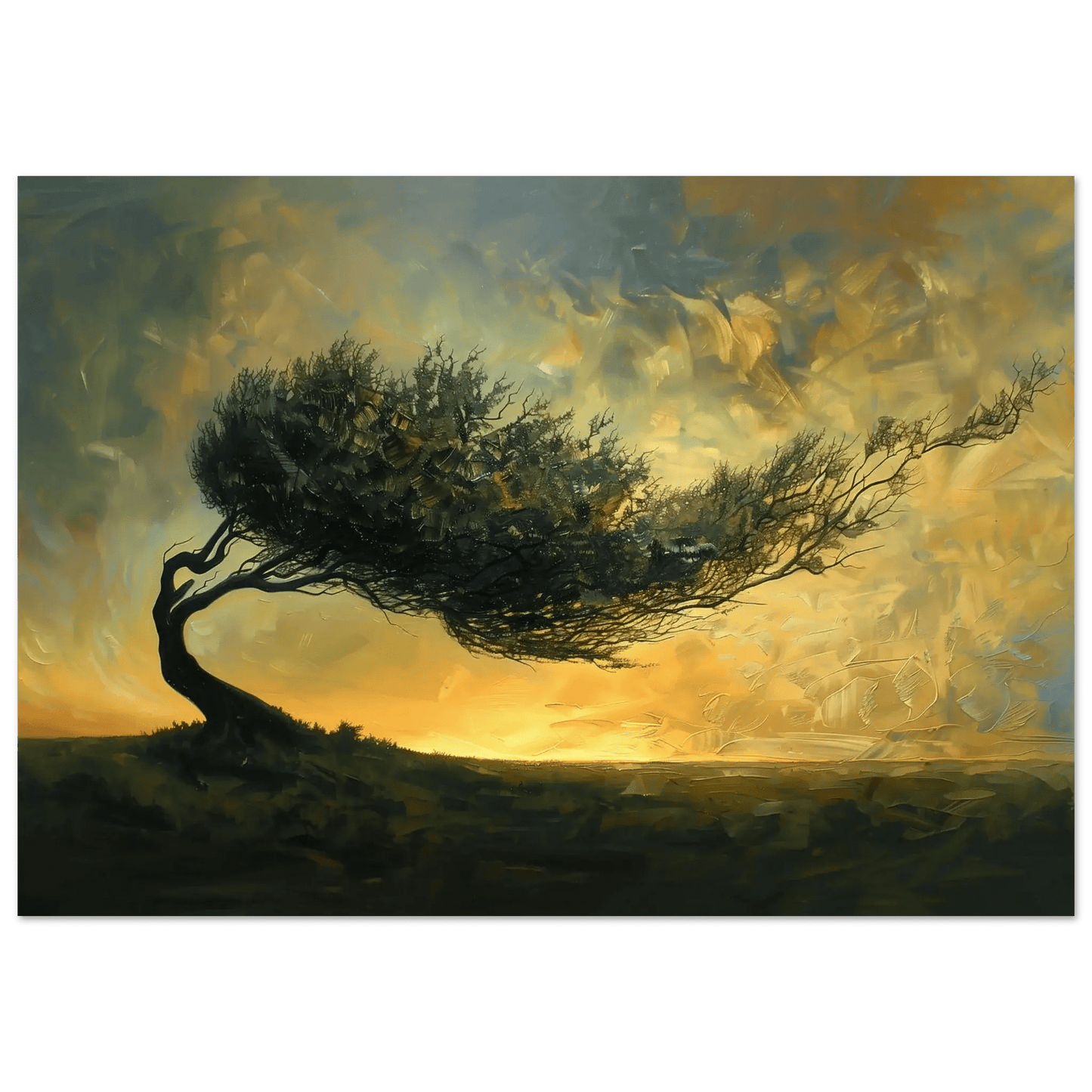 Treets Indre Kraft – KI digital oljemaling trykket på papir, lerret, aluminium, akryl og tre | KBentz.no