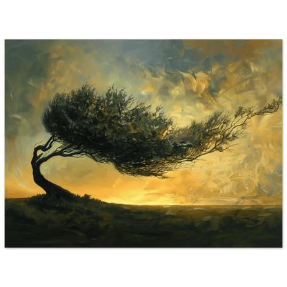 Treets Indre Kraft – KI digital oljemaling trykket på papir, lerret, aluminium, akryl og tre | KBentz.no