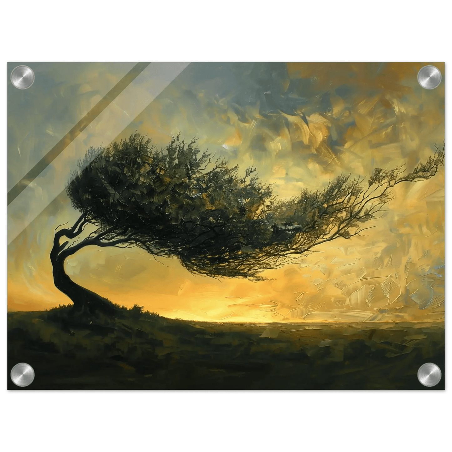 Treets Indre Kraft – KI digital oljemaling trykket på papir, lerret, aluminium, akryl og tre | KBentz.no