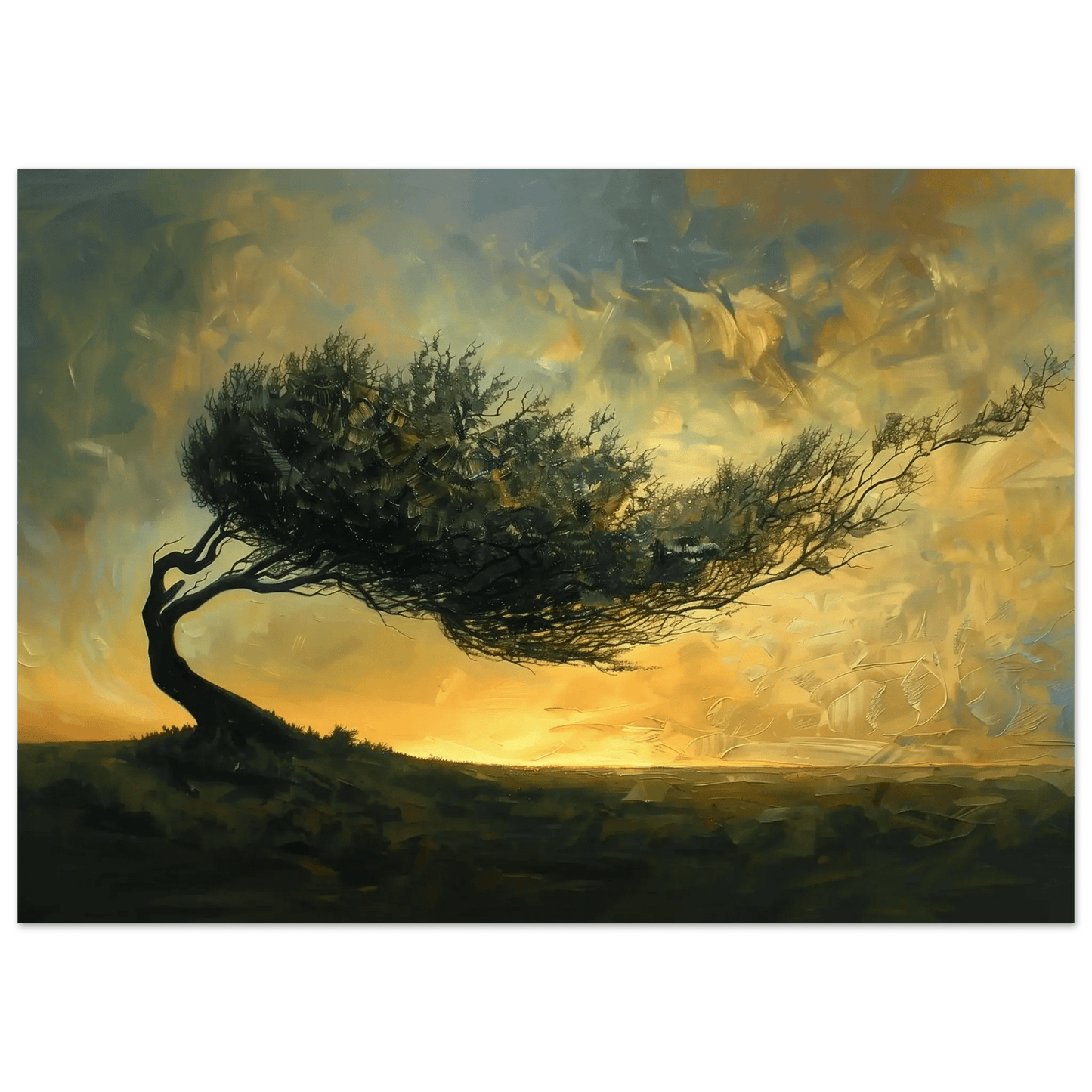 Treets Indre Kraft – KI digital oljemaling trykket på papir, lerret, aluminium, akryl og tre | KBentz.no