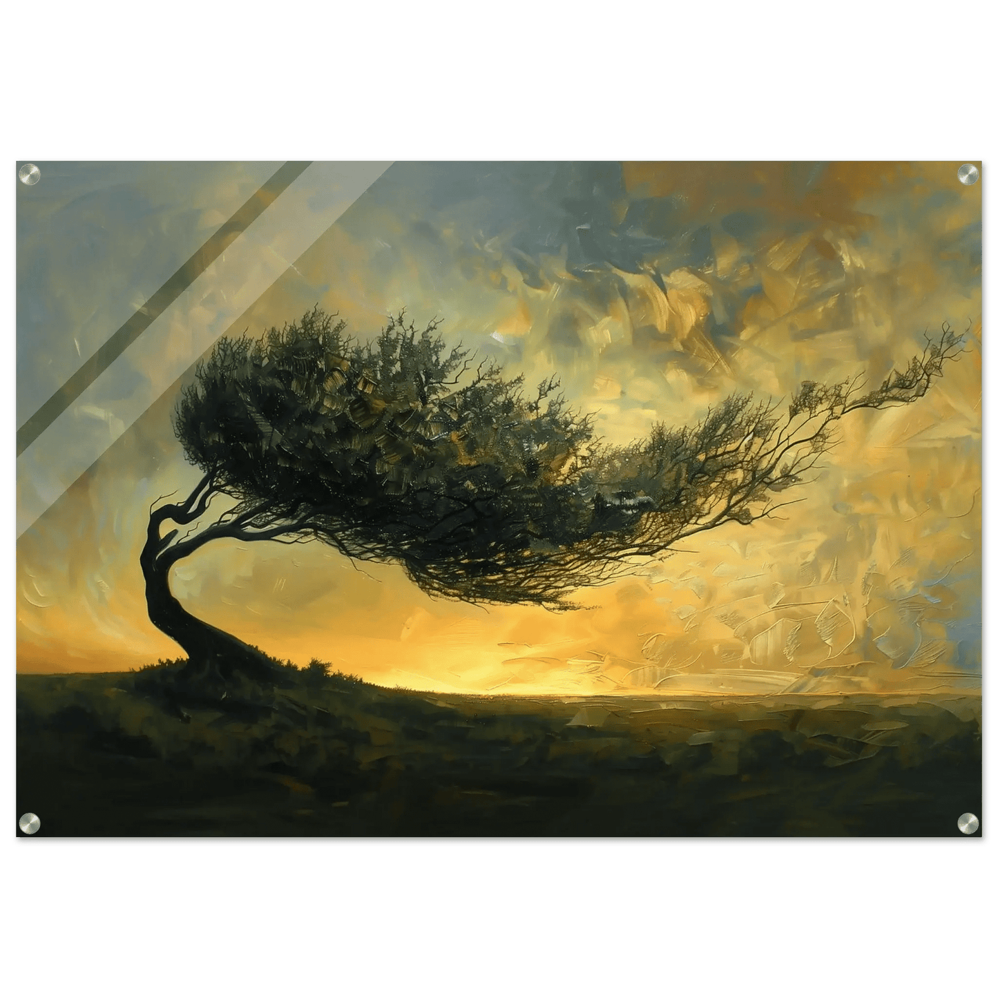 Treets Indre Kraft – KI digital oljemaling trykket på papir, lerret, aluminium, akryl og tre | KBentz.no