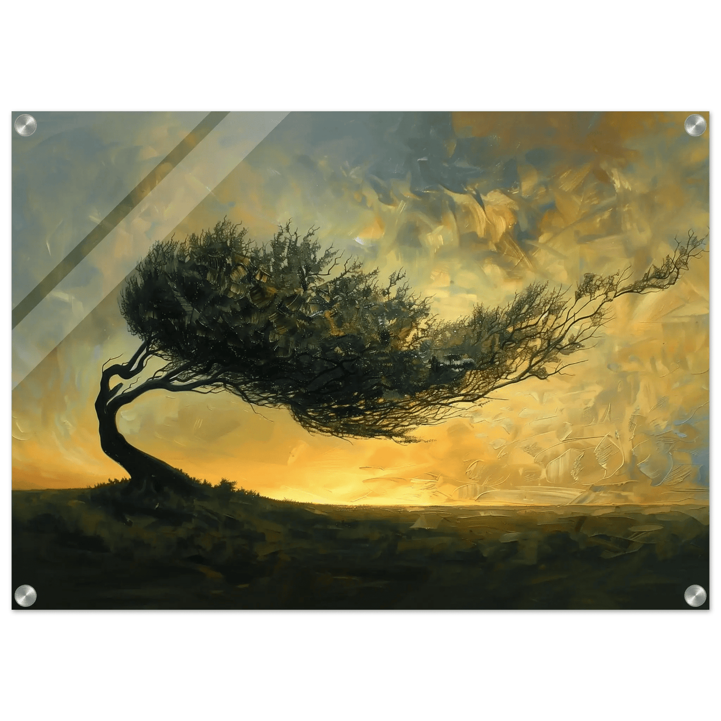 Treets Indre Kraft – KI digital oljemaling trykket på papir, lerret, aluminium, akryl og tre | KBentz.no