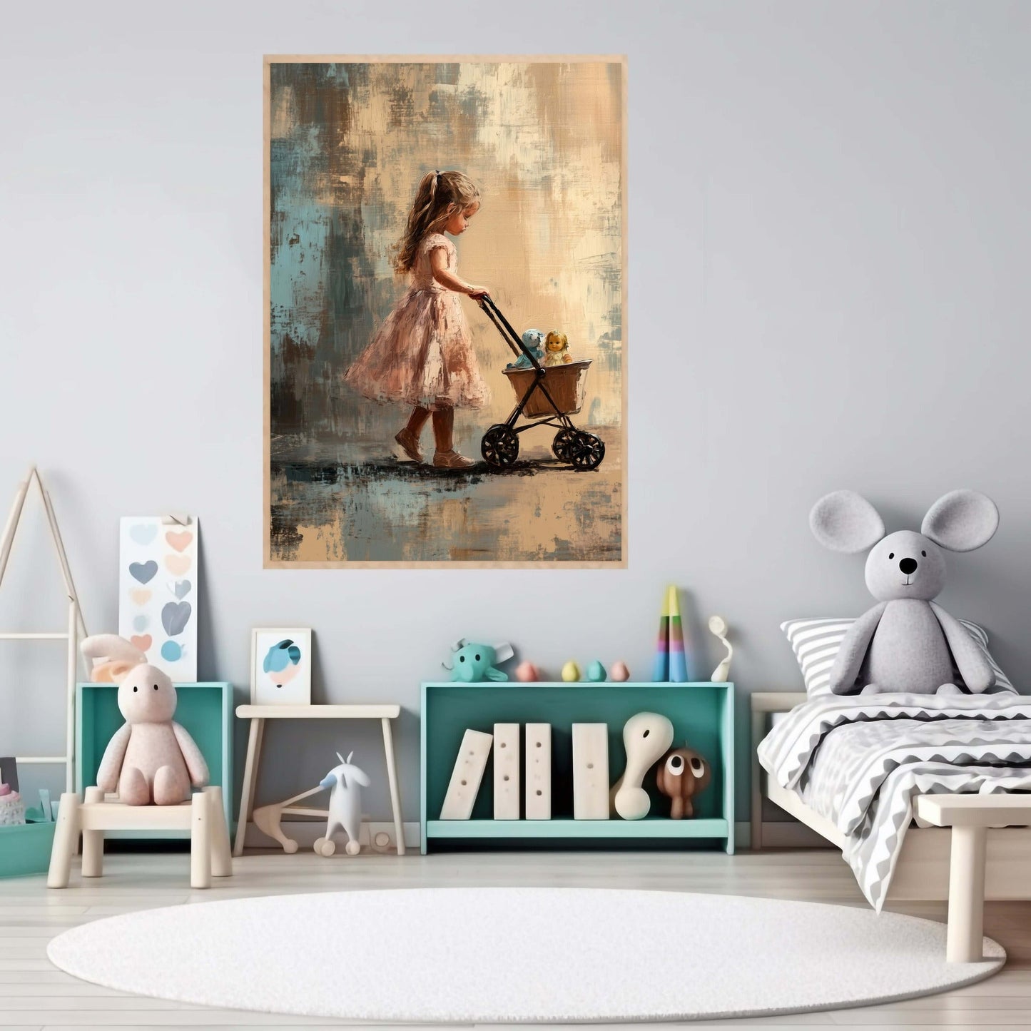 Trilletur – KI digital oljemaling trykket på papir, lerret, aluminium, akryl og tre | KBentz.no