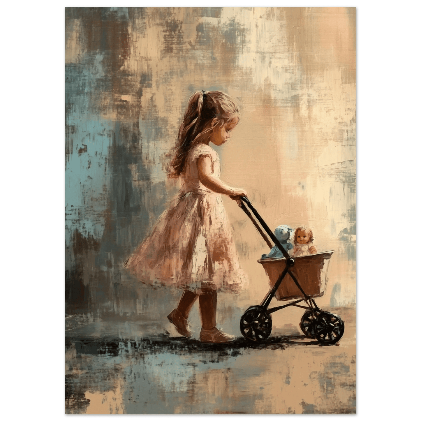 Trilletur – KI digital oljemaling trykket på papir, lerret, aluminium, akryl og tre | KBentz.no