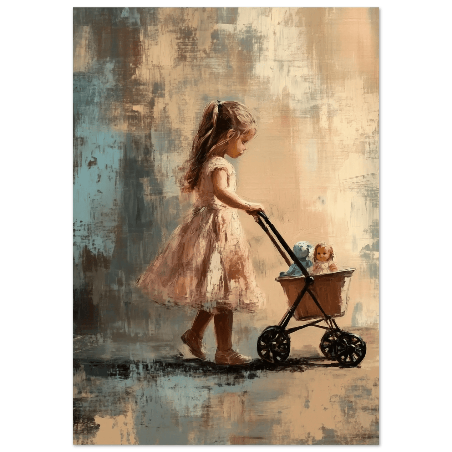 Trilletur – KI digital oljemaling trykket på papir, lerret, aluminium, akryl og tre | KBentz.no