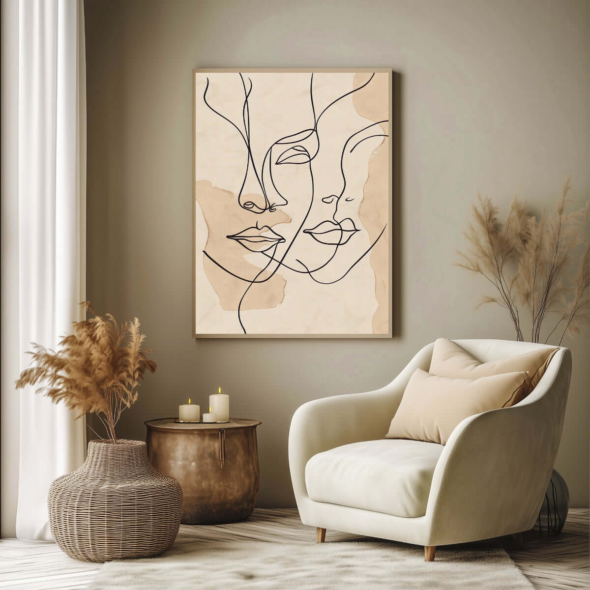 Twins – KI digital oljemaling trykket på papir, lerret, aluminium, akryl og tre | KBentz.no