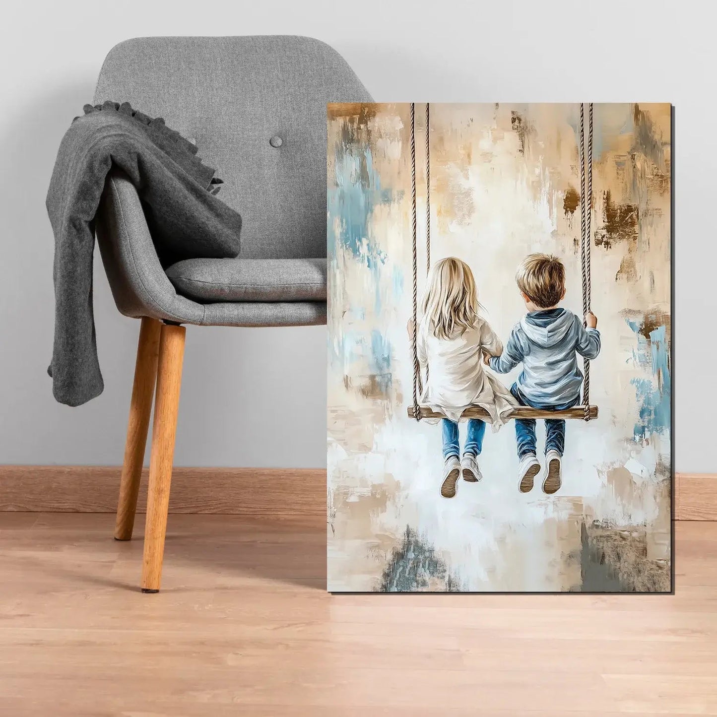 Ung kjærlighet – KI digital oljemaling trykket på papir, lerret, aluminium, akryl og tre | KBentz.no