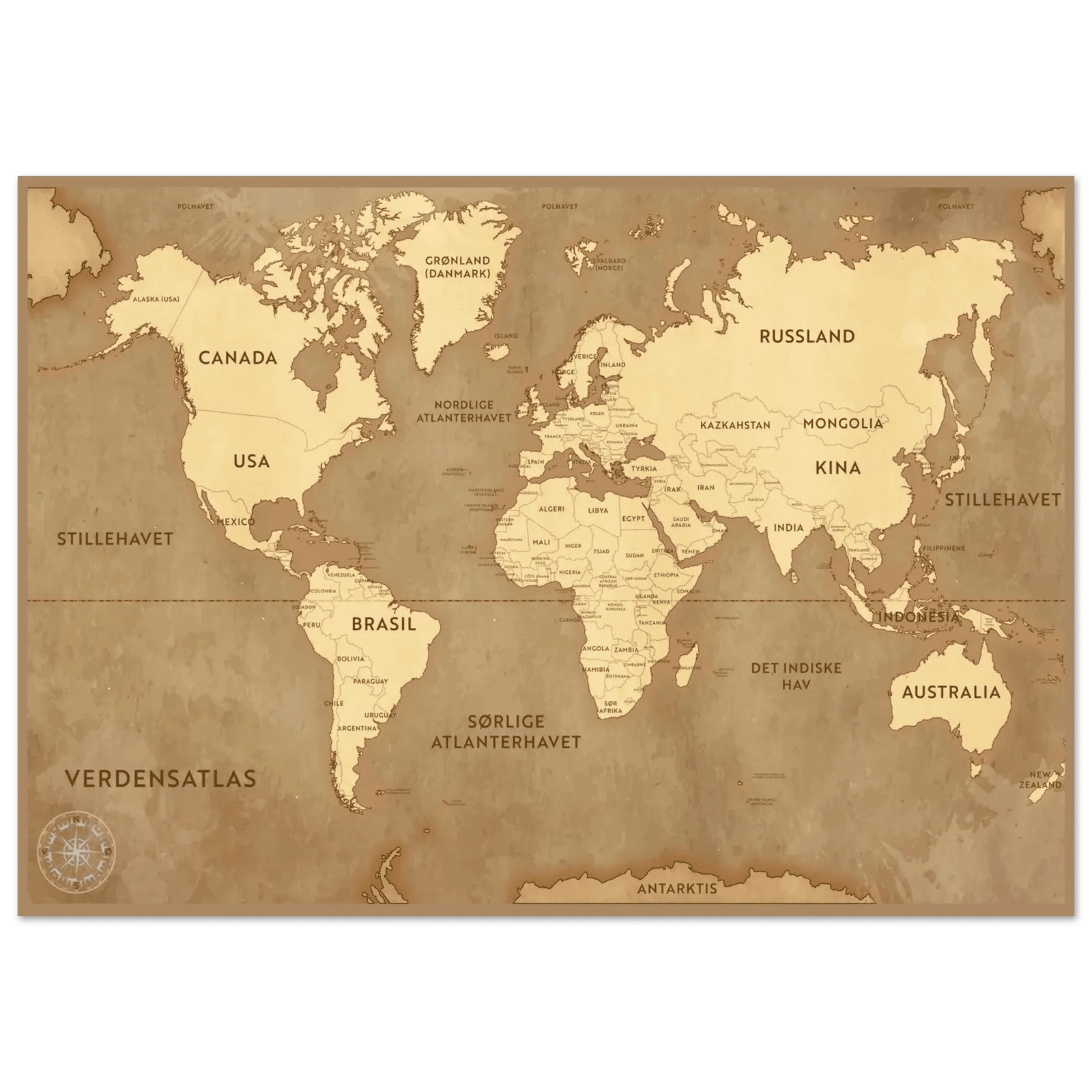Verdenskart Vintage
