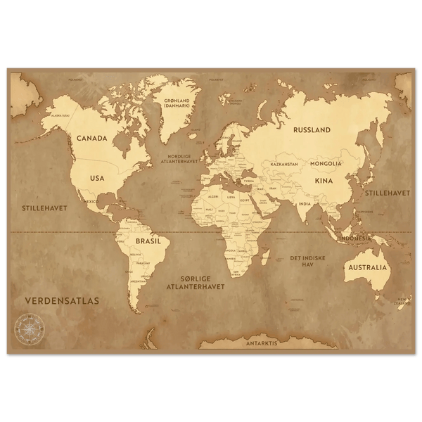 Verdenskart Vintage