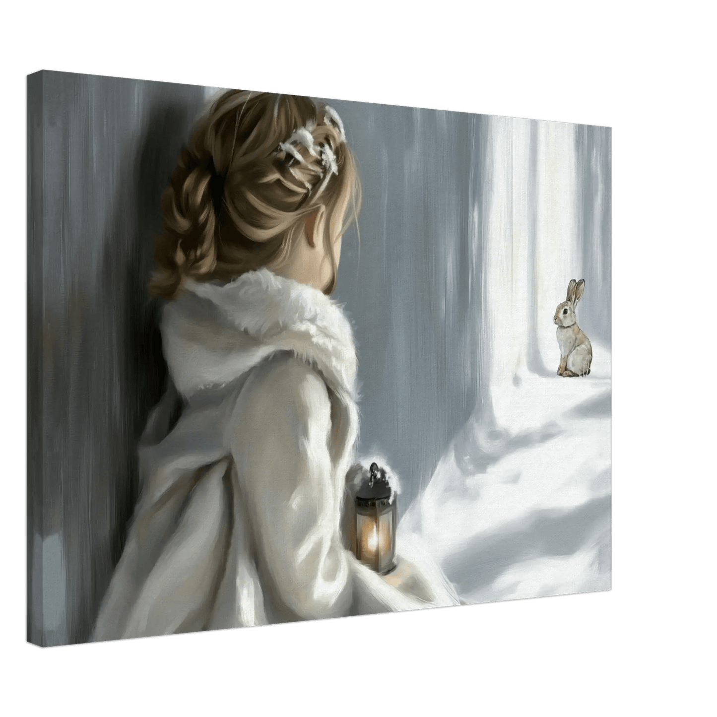 Vintermøte – KI digital oljemaling trykket på papir, lerret, aluminium, akryl og tre | KBentz.no