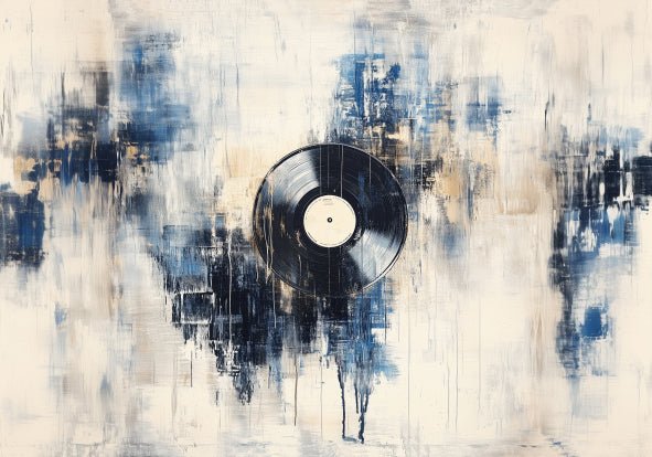 Vinylklassiker – KI digital oljemaling trykket på papir, lerret, aluminium, akryl og tre | KBentz.no